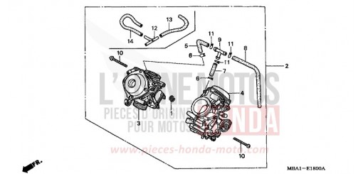 CARBURATEUR (ENS.) VT750C21 de 2001